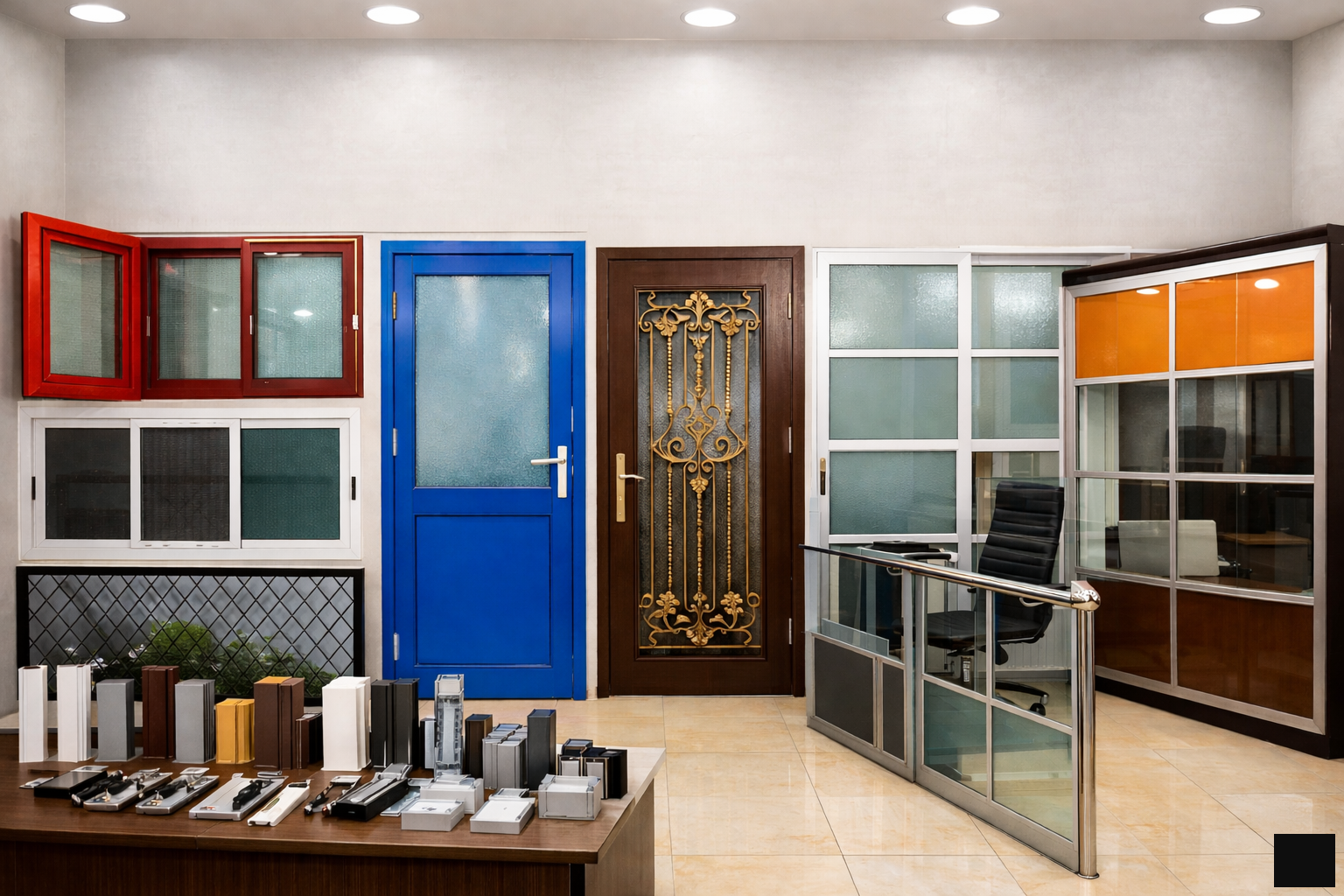 Colour aluminium work